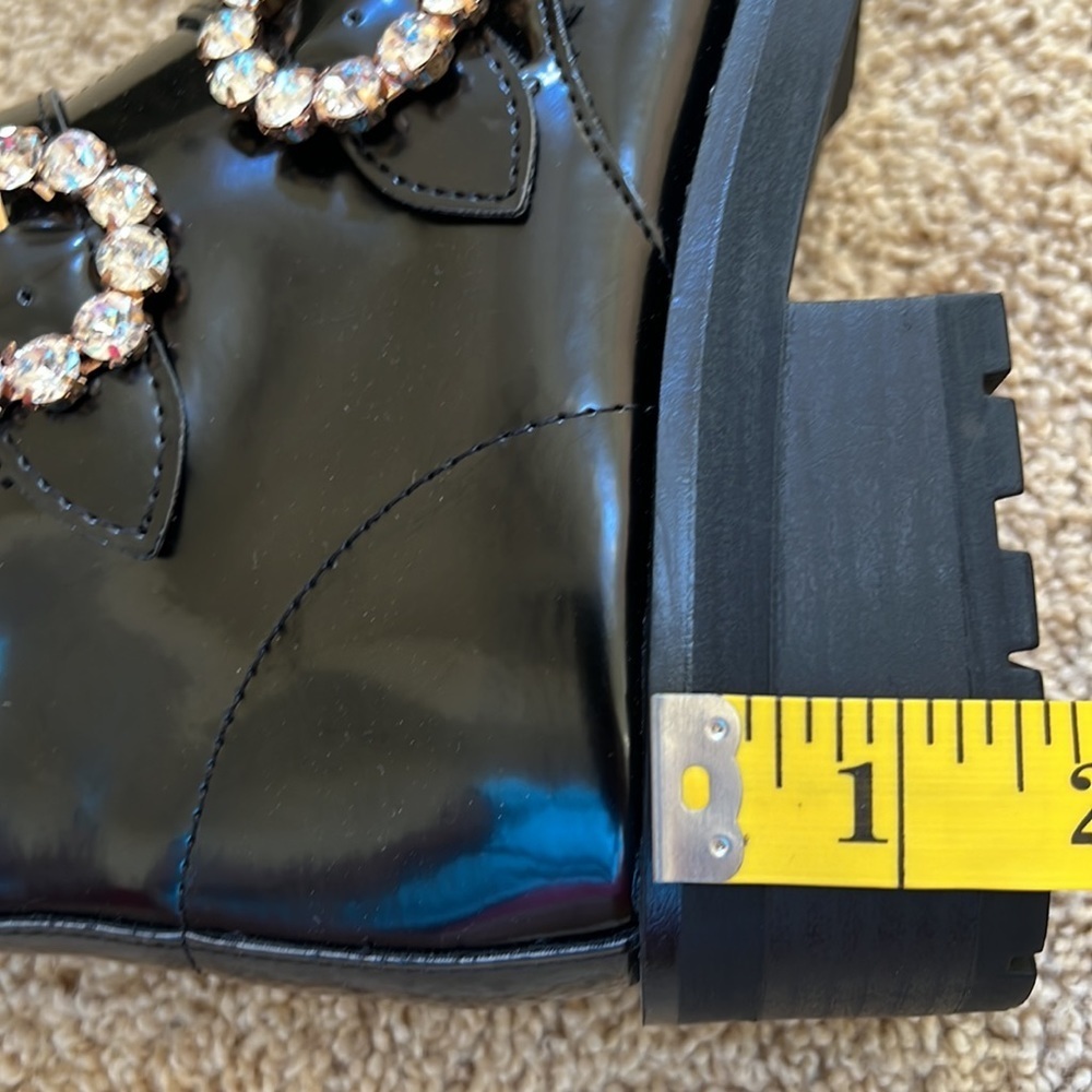 NWOB! Nanette Lepore 9M black iggy embellished buckle boots. - Picture 10 of 11